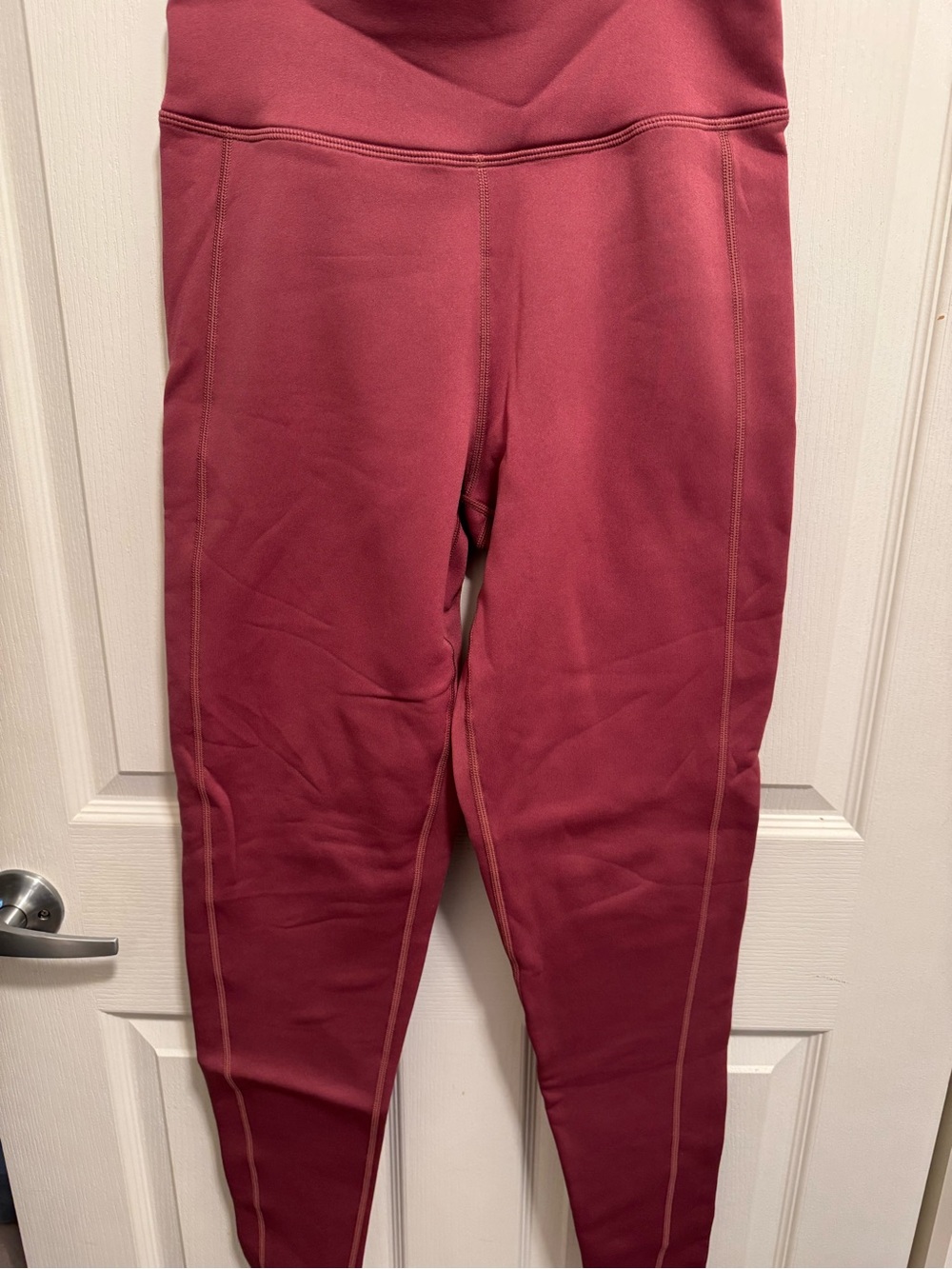Ozark Trail Womens’ Wine Colored Fleece Lined High-Waist Leggings